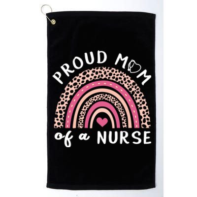 Stethoscope Rainbow Nurse Proud Mom Of A Nurse Gift Platinum Collection Golf Towel