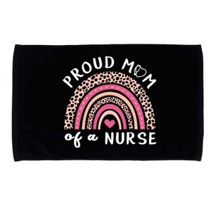 Stethoscope Rainbow Nurse Proud Mom Of A Nurse Gift Microfiber Hand Towel