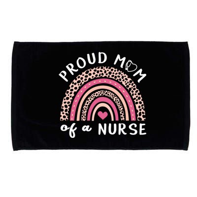 Stethoscope Rainbow Nurse Proud Mom Of A Nurse Gift Microfiber Hand Towel