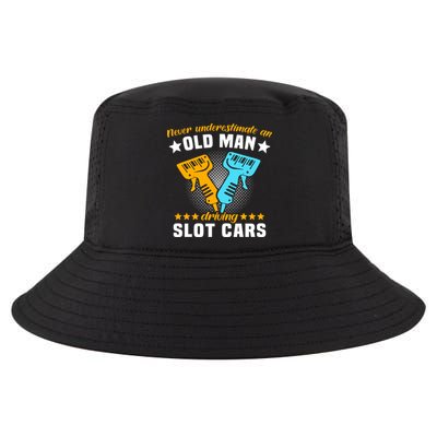 Slot Racing Never Understimate Old Driving Slot Car Gift Cool Comfort Performance Bucket Hat