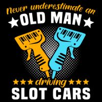 Slot Racing Never Understimate Old Driving Slot Car Gift Impact Tech Backpack