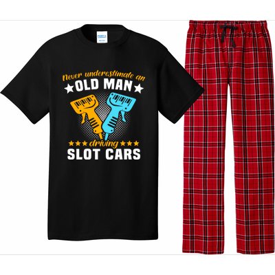 Slot Racing Never Understimate Old Driving Slot Car Gift Pajama Set