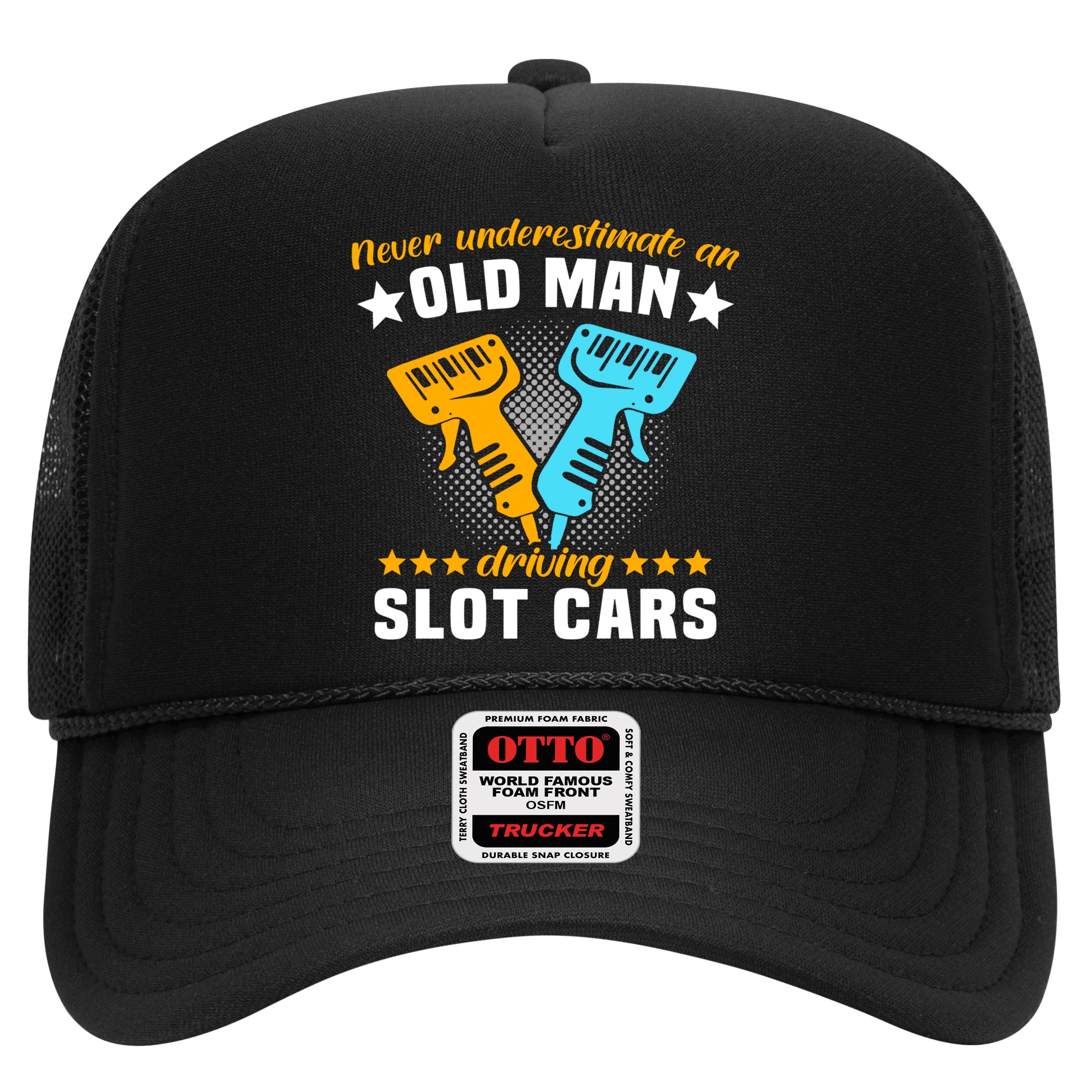 Slot Racing Never Understimate Old Driving Slot Car Gift Hat