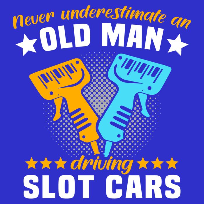 Slot Racing Never Understimate Old Driving Slot Car Gift 16 in Basic Backpack