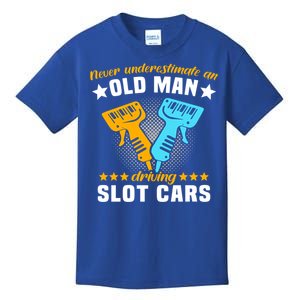 Slot Racing Never Understimate Old Driving Slot Car Gift Kids T-Shirt