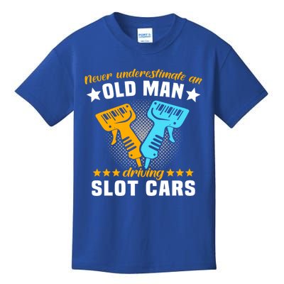 Slot Racing Never Understimate Old Driving Slot Car Gift Kids T-Shirt