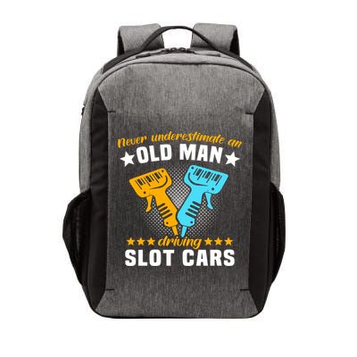 Slot Racing Never Understimate Old Driving Slot Car Gift Vector Backpack