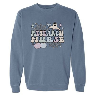 Spooky Research Nurse Halloween Research Nursing Great Gift Garment-Dyed Sweatshirt