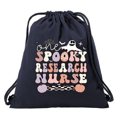 Spooky Research Nurse Halloween Research Nursing Gift Drawstring Bag