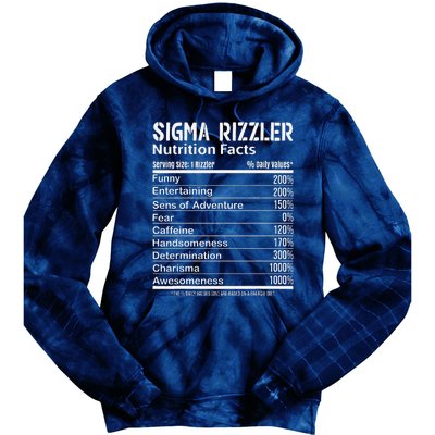 Sigma Rizzler Nutrition Facts Rizz Funny Rizzler Sayin Meme Tie Dye Hoodie