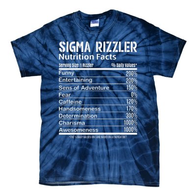 Sigma Rizzler Nutrition Facts Rizz Funny Rizzler Sayin Meme Tie-Dye T-Shirt