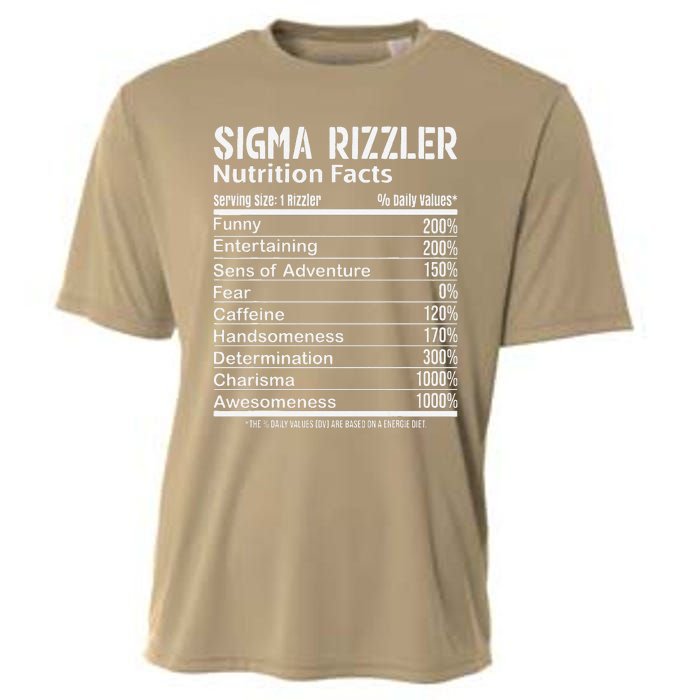 Sigma Rizzler Nutrition Facts Rizz Funny Rizzler Sayin Meme Cooling Performance Crew T-Shirt