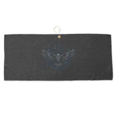 Scandinavian Raven Nordic Mythology Valhalla Odin Viking Large Microfiber Waffle Golf Towel