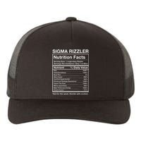 Sigma Rizzler Nutrition Facts Funny Rizz Brainrot Meme Yupoong Adult 5-Panel Trucker Hat