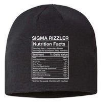 Sigma Rizzler Nutrition Facts Funny Rizz Brainrot Meme Sustainable Beanie