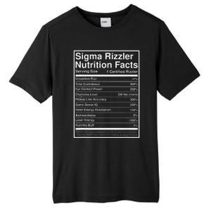 Sigma Rizzler Nutrition Facts W Rizz Meme Funny Gen Z Tall Fusion ChromaSoft Performance T-Shirt