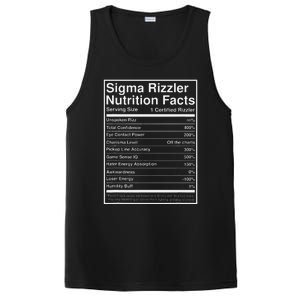 Sigma Rizzler Nutrition Facts W Rizz Meme Funny Gen Z PosiCharge Competitor Tank