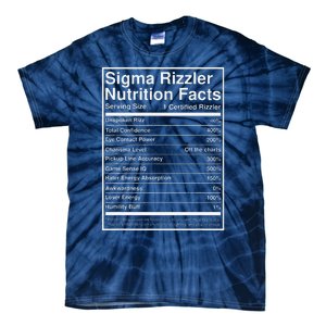 Sigma Rizzler Nutrition Facts W Rizz Meme Funny Gen Z Tie-Dye T-Shirt