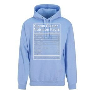 Sigma Rizzler Nutrition Facts W Rizz Meme Funny Gen Z Unisex Surf Hoodie