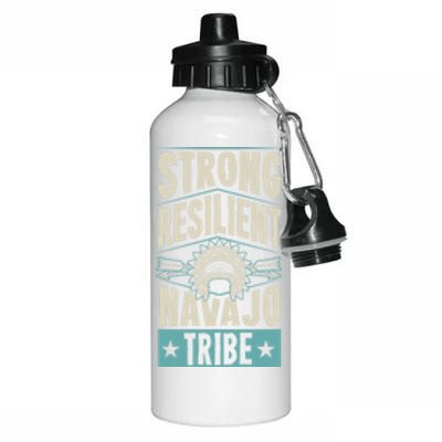 Strong Resilient Navajo Tribe Pride Native Tribal Pattern Funny Gift Aluminum Water Bottle 