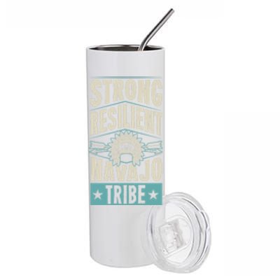 Strong Resilient Navajo Tribe Pride Native Tribal Pattern Funny Gift Stainless Steel Tumbler