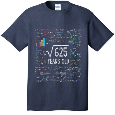 Square Root Of 625 25th Birthday 25 Year Old Gifts Math Bday T-Shirt