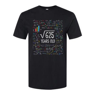 Square Root Of 625 25th Birthday 25 Year Old Gifts Math Bday Softstyle CVC T-Shirt