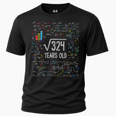 Square Root Of 324 18th Birthday 18 Year Old Gifts Math Bday Performance Shirt