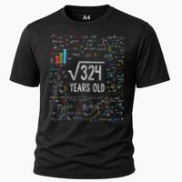 Square Root Of 324 18th Birthday 18 Year Old Gifts Math Bday Cooling Performance Crew T-Shirt