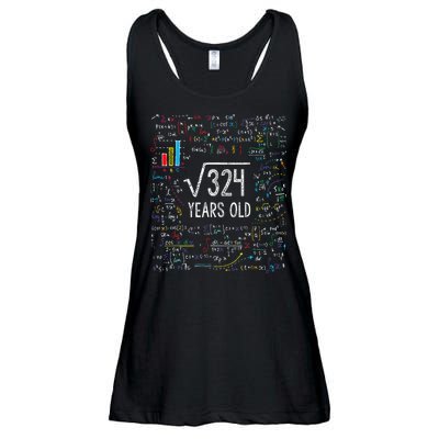 Square Root Of 324 18th Birthday 18 Year Old Gifts Math Bday Ladies Essential Flowy Tank