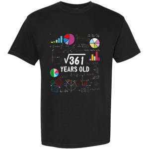 Square Root Of 361 19th Birthday 19 Year Old Math Nerd Garment-Dyed Heavyweight T-Shirt