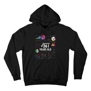 Square Root Of 361 19th Birthday 19 Year Old Math Nerd Hoodie