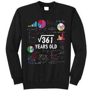 Square Root Of 361 19th Birthday 19 Year Old Math Nerd Sweatshirt