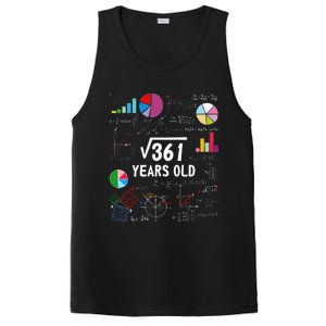 Square Root Of 361 19th Birthday 19 Year Old Math Nerd PosiCharge Competitor Tank