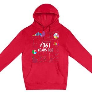 Square Root Of 361 19th Birthday 19 Year Old Math Nerd Premium Pullover Hoodie