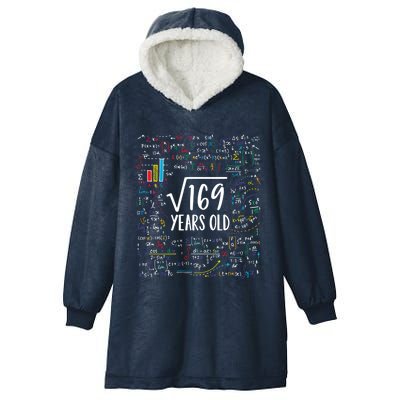 Square Root Of 169 13th Birthday Gift 13 Year Old Gifts Math Bday Gift Hooded Wearable Blanket