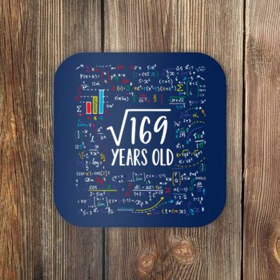 Square Root Of 169 13th Birthday Gift 13 Year Old Gifts Math Bday Gift Coaster