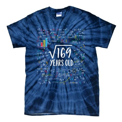 Square Root Of 169 13th Birthday Gift 13 Year Old Gifts Math Bday Gift Tie-Dye T-Shirt