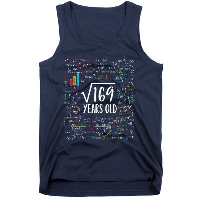 Square Root Of 169 13th Birthday Gift 13 Year Old Gifts Math Bday Gift Tank Top