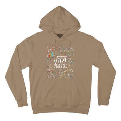 Square Root Of 169 13th Birthday Gift 13 Year Old Gifts Math Bday Gift Hoodie