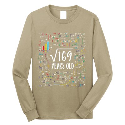 Square Root Of 169 13th Birthday Gift 13 Year Old Gifts Math Bday Gift Long Sleeve Shirt