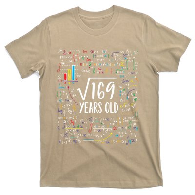 Square Root Of 169 13th Birthday Gift 13 Year Old Gifts Math Bday Gift T-Shirt