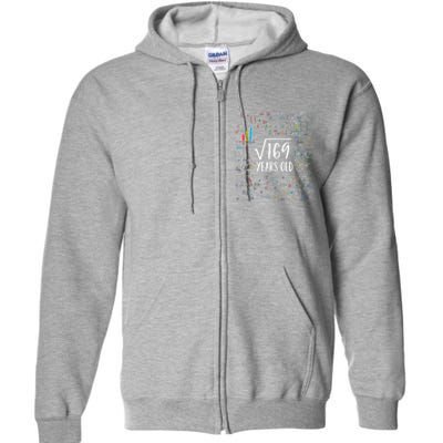 Square Root Of 169 13th Birthday Gift 13 Year Old Gifts Math Bday Gift Full Zip Hoodie