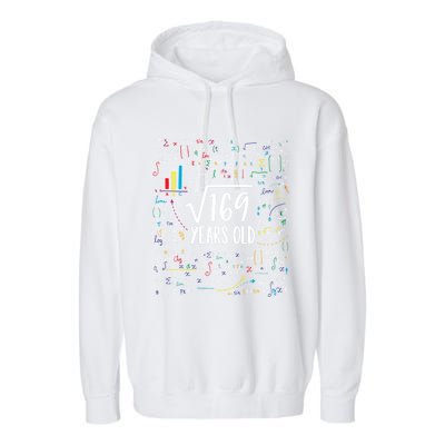 Square Root Of 169 13th Birthday Gift 13 Year Old Gifts Math Bday Gift Garment-Dyed Fleece Hoodie