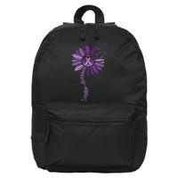 Sunflower Ribbons Overdose Awareness 16 in Basic Backpack