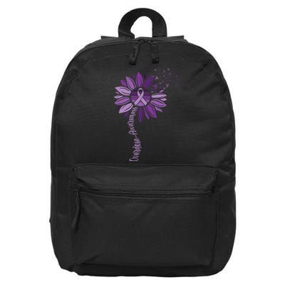 Sunflower Ribbons Overdose Awareness 16 in Basic Backpack