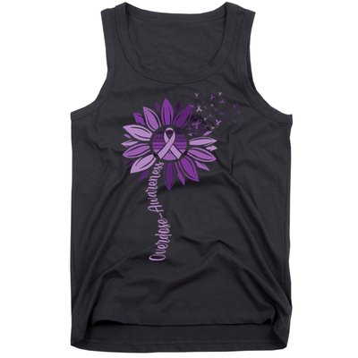 Sunflower Ribbons Overdose Awareness Tank Top