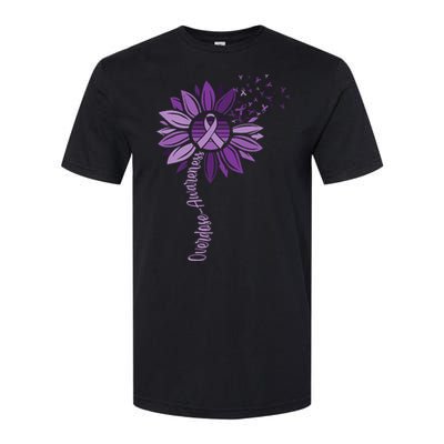 Sunflower Ribbons Overdose Awareness Softstyle CVC T-Shirt