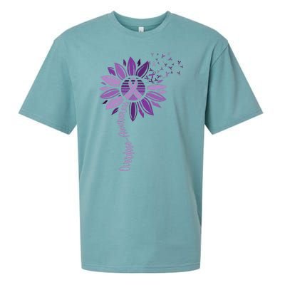 Sunflower Ribbons Overdose Awareness Sueded Cloud Jersey T-Shirt