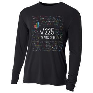 Square Root Of 225 15th Birthday 15 Year Old Gifts Math Bday Cooling Performance Long Sleeve Crew